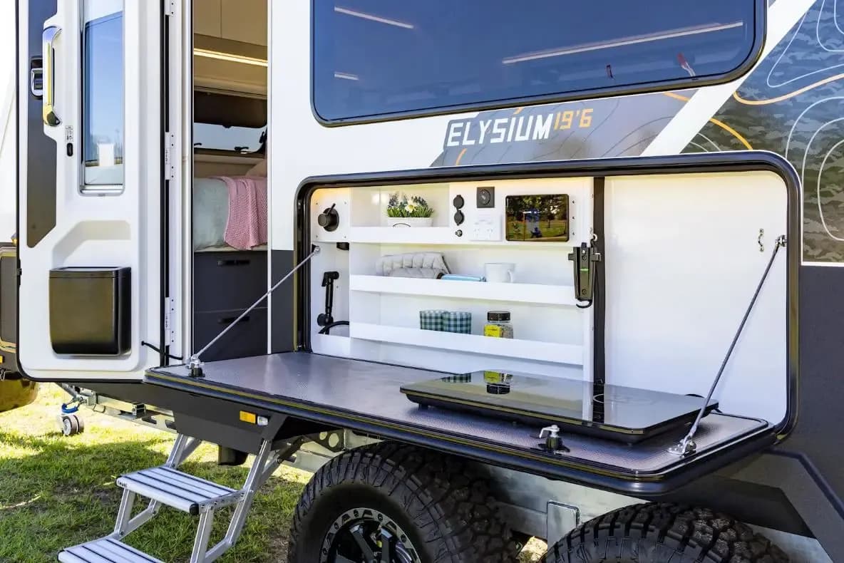 External kitchen deployed