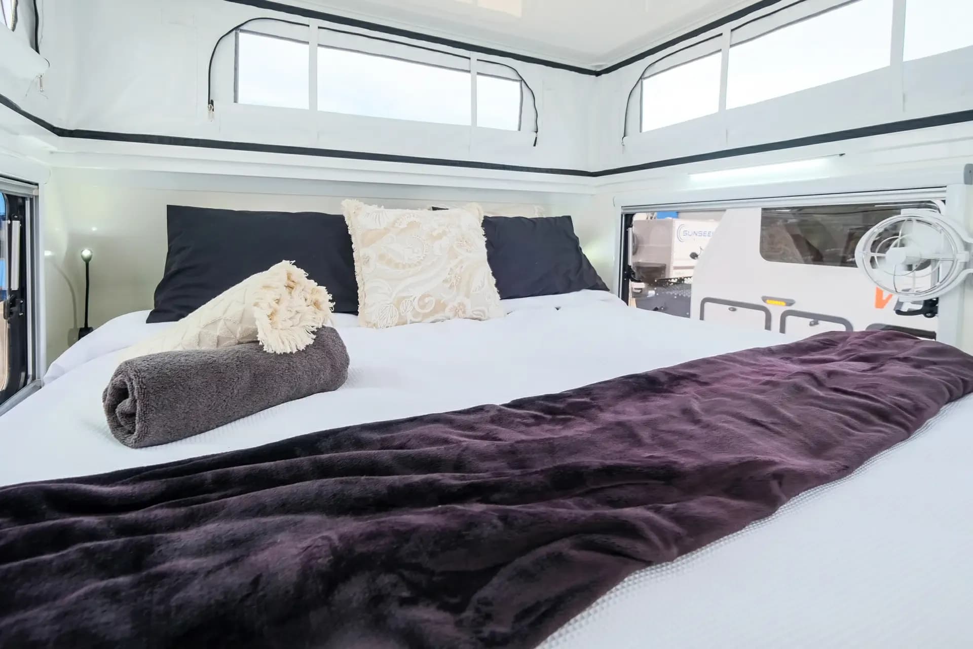 Queen island bed