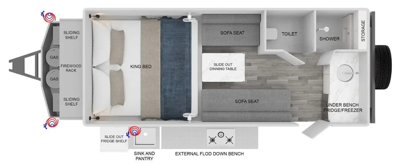 Top-down floorplan